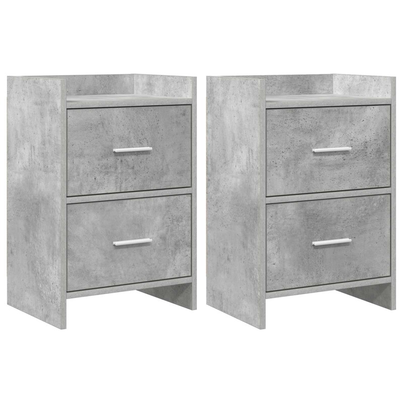 Tables de chevet 2 pcs Gris béton 40 x 30 x 60 cm 627084627084