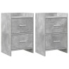 Tables de chevet 2 pcs Gris béton 40 x 30 x 60 cm 627084627084