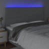 Tête de lit à LED Gris clair 200x5x118/128 cm Tissu 627088627088