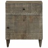 Table de chevet gris clair 50x33x60 cm bois de manguier massif 627089627089