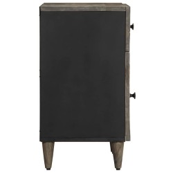 Table de chevet gris clair 50x33x60 cm bois de manguier massif 627089627089