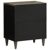Table de chevet gris clair 50x33x60 cm bois de manguier massif 627089627089