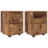Tables de chevet 2 pcs Bois Ancien 30,5 x 30 x 43 cm 627091627091