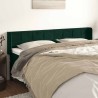 Tête de lit avec oreilles Vert foncé 203x16x78/88 cm Velours 627095627095