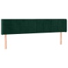 Tête de lit avec oreilles Vert foncé 203x16x78/88 cm Velours 627095627095