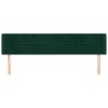 Tête de lit avec oreilles Vert foncé 203x16x78/88 cm Velours 627095627095
