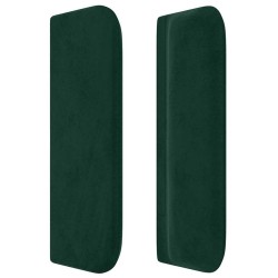 Tête de lit avec oreilles Vert foncé 203x16x78/88 cm Velours 627095627095