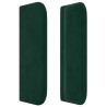 Tête de lit avec oreilles Vert foncé 203x16x78/88 cm Velours 627095627095