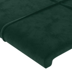 Tête de lit avec oreilles Vert foncé 203x16x78/88 cm Velours 627095627095
