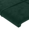 Tête de lit avec oreilles Vert foncé 203x16x78/88 cm Velours 627095627095