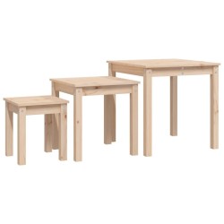 Tables gigognes 3 pcs Bois de pin massif 627096627096
