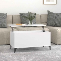 Table basse Blanc 90x44,5x45 cm Bois d'ingénierie 627097627097