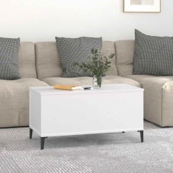 Table basse Blanc 90x44,5x45 cm Bois d'ingénierie 627097627097