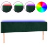 Tête de lit à LED Vert foncé 203x16x78/88 cm Velours 627100627100