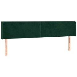 Tête de lit à LED Vert foncé 203x16x78/88 cm Velours 627100627100