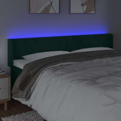 Tête de lit à LED Vert foncé 203x16x78/88 cm Velours 627100627100