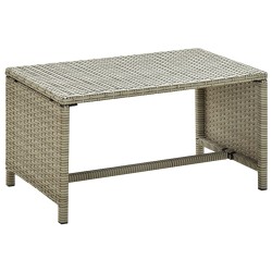 Table basse beige 70x40x38 cm résine tressée 627101627101