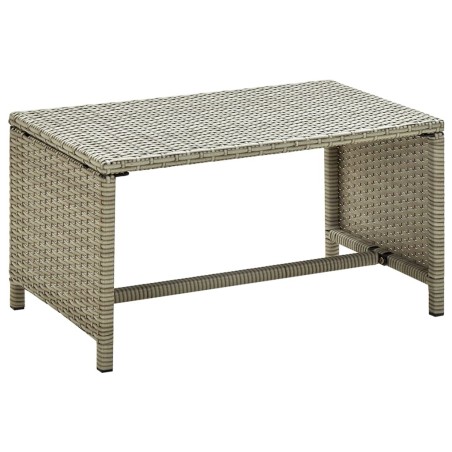 Table basse beige 70x40x38 cm résine tressée 627101627101