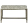 Table basse beige 70x40x38 cm résine tressée 627101627101