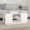 Table basse Blanc 90x49x40,5 cm Bois massif de pin 627102627102