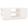 Table basse Blanc 90x49x40,5 cm Bois massif de pin 627102627102