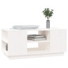 Table basse Blanc 90x49x40,5 cm Bois massif de pin 627102627102