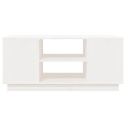 Table basse Blanc 90x49x40,5 cm Bois massif de pin 627102627102