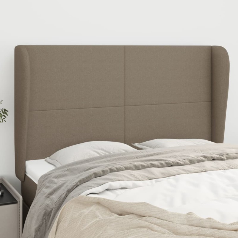 Tête de lit avec oreilles Taupe 147x23x118/128 cm Tissu 627103627103