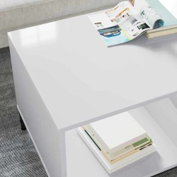 Table basse Blanc brillant 90 x 49 x 46 cm Bois d'ingénierie 627104627104
