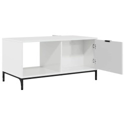 Table basse Blanc brillant 90 x 49 x 46 cm Bois d'ingénierie 627104627104