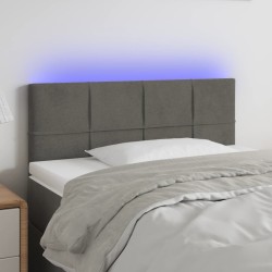 Tête de lit à LED Gris foncé 80x5x78/88 cm Velours 627105627105
