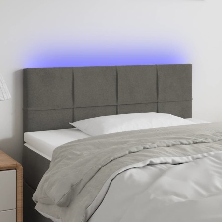 Tête de lit à LED Gris foncé 80x5x78/88 cm Velours 627105627105