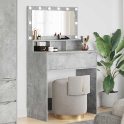 Tables de maquillage pour chambre Gris béton 80 x 39,6 x 135 cm 627106627106