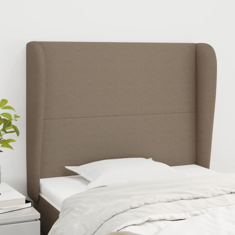 Tête de lit avec oreilles Taupe 93x23x118/128 cm Tissu 627107627107