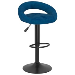 Tabourets de bar lot de 2 bleu velours 627108627108