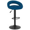 Tabourets de bar lot de 2 bleu velours 627108627108