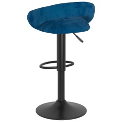 Tabourets de bar lot de 2 bleu velours 627108627108