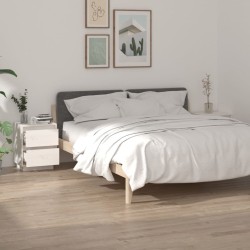 Tables de chevet 2 pcs Blanc 40x35x50 cm Bois de pin solide 627109627109