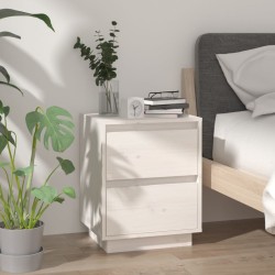 Tables de chevet 2 pcs Blanc 40x35x50 cm Bois de pin solide 627109627109