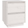 Tables de chevet 2 pcs Blanc 40x35x50 cm Bois de pin solide 627109627109