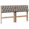 Tête de lit capitonnée Taupe 150 cm Pin massif 627110627110