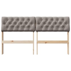 Tête de lit capitonnée Taupe 150 cm Pin massif 627110627110