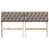 Tête de lit capitonnée Taupe 150 cm Pin massif 627110627110