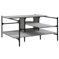Table basse sonoma gris 100x100x48,5 cm bois d'ingénierie 627112627112