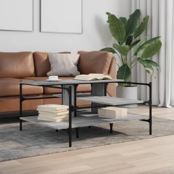 Table basse sonoma gris 100x100x48,5 cm bois d'ingénierie 627112627112