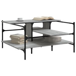 Table basse sonoma gris 100x100x48,5 cm bois d'ingénierie 627112627112