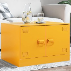 Table basse Jaune moutarde 67x50x44 cm acier 627113627113