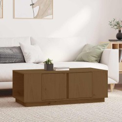 Table basse Marron miel 110x50x40 cm Bois massif de pin 627114627114