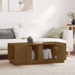 Table basse Marron miel 110x50x40 cm Bois massif de pin 627114627114