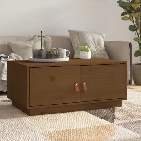 Table basse Marron miel 80x50x35 cm Bois massif de pin 627115627115